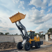 Loader Roda Mini Artikulasi 2 Ton Grosir Pabrik dengan Gearbox Pompa Elektrik dan Bantalan Traktor Depan untuk Dijual