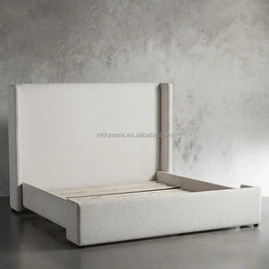 Cama tranquila contemporánea, diseño minimalista moderno, madera contrachapada de roble macizo, marco de cama doble tamaño Queen King suave para muebles para el hogar - Product Image 3