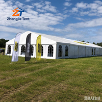 Tente d'exposition en PVC 20x30 pieds, structure en alliage d'aluminium, auvent imperméable résistant aux UV pour salons professionnels, événements extérieurs, mariages et marchés