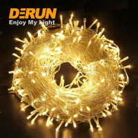 10M 20M 50M LED-Lichterkette Kupferdraht Feenlichter für Weihnachtsbaum Hochzeit Party Garten Feiertagsdekoration Straßenbeleuchtung
