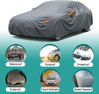 Housse de voiture en coton PVC imperméable, résistante, protection tout temps, quatre saisons, ajustement universel