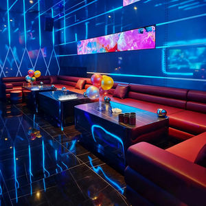 वाणिज्यिक फर्नीचर अनुकूलित रंग/शैली केटीवी क्लब कोने यू आकार के सोफे बार बूथ बैठने वाले रात क्लब बार फर्नीचर सेट - Product Image 4