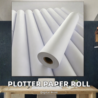 白色涂层双面三层绘图纸卷材 914x50m 880x50m A0 A1 80gsm CAD 数码打印 中国定制型号