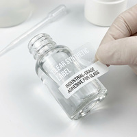 Autocollants personnalisés en PVC pour petits flacons, étanches, avec étiquette en peptide argenté laser, pour cosmétiques et huiles essentielles, auto-adhésifs