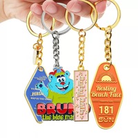 Porte-clés en métal personnalisé pour hôtel, logo d'entreprise 2D 3D, porte-clés d'hôtel plaqué or, émail dur et doux, porte-clés en métal personnalisé