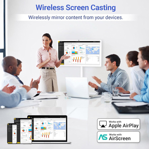 32-Inch White Android 13 <b>Portable</b> Smart LED Backlight HDTV Universal Floor Standing Mobile <b>TV</b> With Touch Screen and Wheels 21.5- - Product Image 2