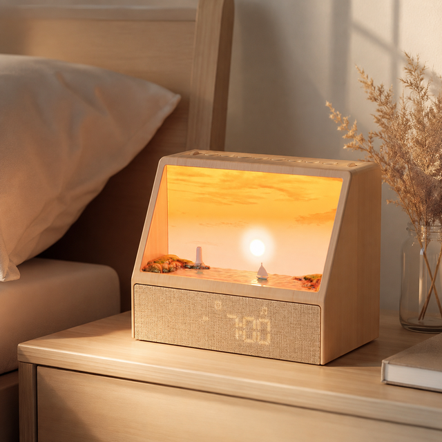 Smart Desk Clock Sleep Aid Device Sunrise Alarm Clock Night Light Wake-up Light BT Speaker White Noise Home Living Room Use