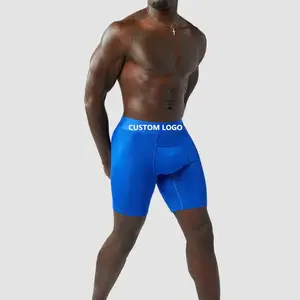 Mens Cotton Boxer Briefs Short Leg No Ride Up Seamless Underwear Pack