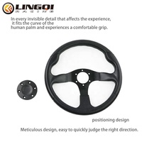 Vente en gros durable 350mm Volant de voiture en cuir 14 pouces pour Go Kart Off Road Racing Karts Accessoires