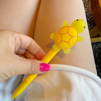 Bolígrafo de tortuga adorable, famoso en internet, con mecanismo de clic, a base de aceite, creativo, divertido, humorístico, interactivo, juguete para estudiantes, hecho en China, regalo