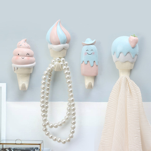 ROOGO Cute Novelty Ice Cream <strong>Wall</strong> Mounted Utility <strong>Key</strong> Hat Towel <strong>Hooks</strong> <strong>for</strong> Nursery Decor or Bag Use - Product Image 5