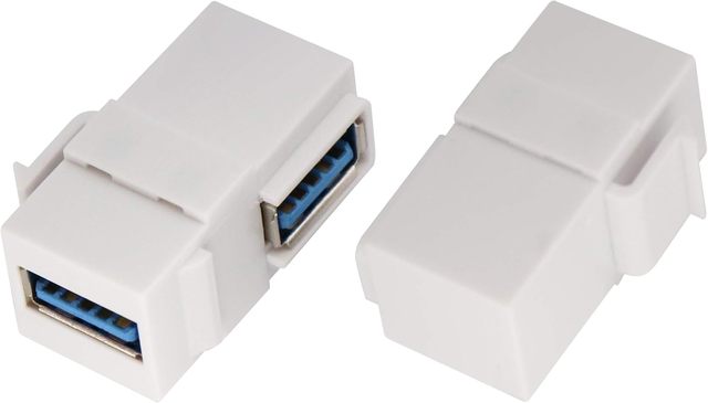 Right Angle 90 Degree USB 3.0 Female Keystone Jack Insert Socket Coupler Adapter