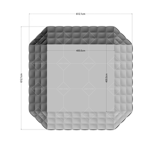 Cage de combat octogonale gonflable professionnelle extra-haute AirFunPro pour MMA, lutte, taekwondo, karaté (PVC) - Product Image 5