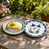 Assiettes à dîner en céramique élégantes et minimalistes SWT, ensemble de vaisselle moderne de couleur unie pour les repas quotidiens
