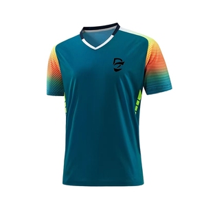 Camiseta Deportiva de Malla Transpirable de Secado Rápido con Logotipo Personalizado al por Mayor, Unisex, de Poliéster Elástico, para Eventos Deportivos, Fitness, Bádminton, Tenis de Mesa - Product Image 5
