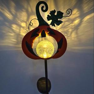 Waterproof IP65 DC Iron LED Solar Courtyard Garden Small Outdoor Halloween Pumpkin Lawn <b>Projection</b> Ambient <b>Lighting</b> - Product Image 6