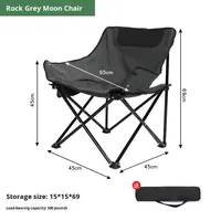 High Back Moon Chair Einziehbare Rückenlehne Lampen fassung-Hochleistungs-faltbare Freizeit bank für Parks Angeln Picknicks Road Trips
