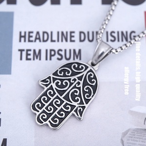 Hamas Hand Necklace 2025 Stainless Steel Hip Hop Jewelry Vintage Style <b>Dropshipping</b> Factory Directly - Product Image 5