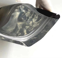 Sacs Doypack Noirs Personnalisés en Aluminium Givré Scellables à Chaud 250g 300g avec Fenêtre, Qualité Alimentaire, Lot de 100 Pièces