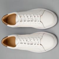 H329-3 Baskets de luxe en cuir véritable pour affaires, mode automne, couleurs mélangées, sportives, décontractées, respirantes, rehaussantes, à lacets