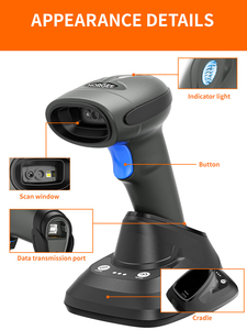 Escáner de Código de Barras Industrial USB <span class=keywords><strong>COM</strong></span> Inalámbrico de Alta Velocidad 2.4g, Respuesta Rápida, Dispositivo Portátil POS en Stock - Product Image 5