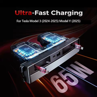 Pour Tesla Model Y Juniper 2025 Console centrale rétractable Hub USB Model 3 Highland Chargeur de téléphone Station de charge rapide