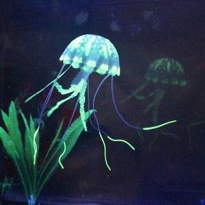 Venta de medusas brillantes de silicona de fábrica, medusas para acuario, pecera, decoración de acuario - Product Image 1