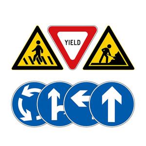 Señales de Tráfico de Aluminio al por Mayor, Señales de Advertencia de Tráfico con Patrón Personalizado, Señales de Tráfico Metálicas para Seguridad Vial en Construcción - Product Image 1