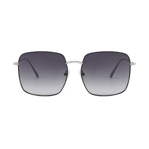 Unisex Rectangle Metal Frame Sunglasses Square Shape Dark Lens 100% UV Protection Outdoor Fashion <b>Eyewear</b> for Adults - Product Image 6