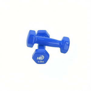 ดัมเบลหกเหลี่ยมเคลือบเงาสีน้ำเงิน น้ำหนัก 0.5 กก. - Product Image 2