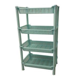 Estante de Almacenamiento de Plástico de 4 Niveles, Multifuncional, para Cocina y Baño, con Drenaje, Ensamblable - Product Image 6