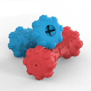 Juguete Masticable para Perros, Hueso Rojo de 158.4x74.8 mm con Dispensador de Golosinas para Juego Interactivo - Product Image 5