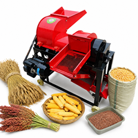 Petite batteuse électrique multifonctionnelle avec moteur en acier au carbone pour le nettoyage par le vent et le tamisage du soja, du riz, du blé et du sorgho