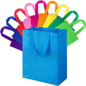 Bolsa de tela no tejida respetuosa con el medio ambiente personalizada, bolsas de compras de regalo de PP reciclables para ropa, calcetines, impresión flexográfica de piel - Product Image 6