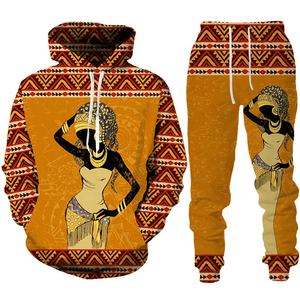Funny African Female Print Hoodie/suit <strong>Dashiki</strong> Ethnic Style Men/women Pullover Sweatshirt Set Casual Couple Streetwear Tracksuit - Product Image 3