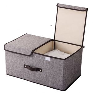 Cajas y Contenedores Ecológicos para Almacenamiento de Ropa con Tapas y Asas, Plegables, Apilables, de Tela No Tejida, Organizadores Modernos para Armarios - Product Image 3