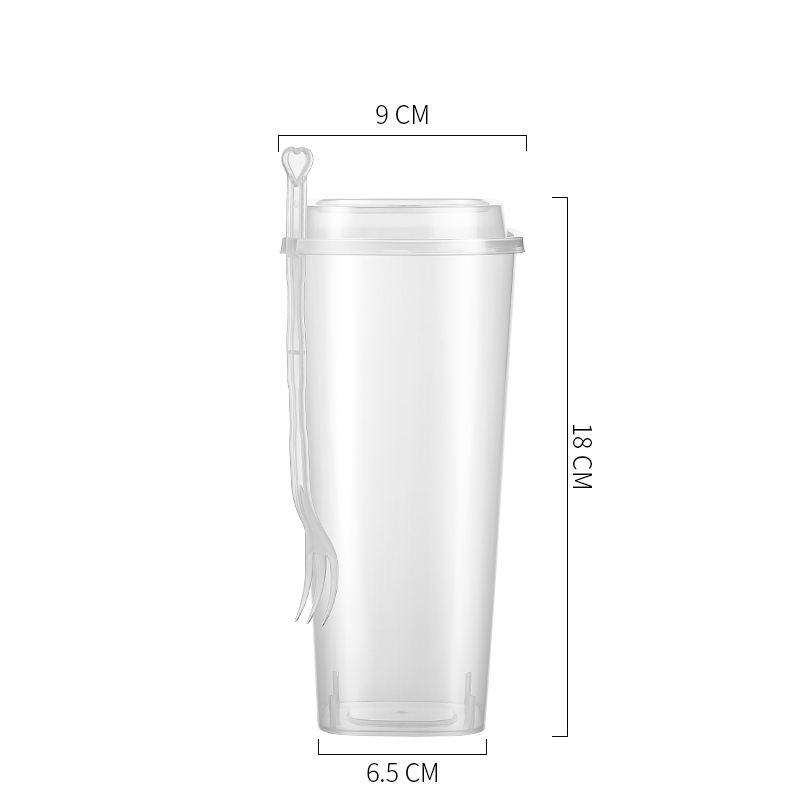 Tasse de 960ml avec couvercle transparent