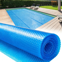Couverture solaire pour piscine, isolation thermique, film à bulles 400μm 800μm pour piscine ronde / rectangulaire / carrée