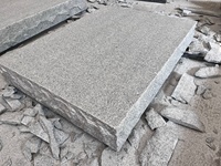 Dalles de granit gris clair G603 pour marches d'escalier, revêtement, bordures et pavés