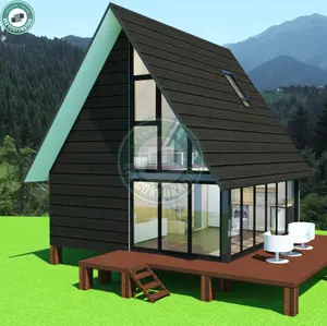 Petit chalet de villégiature de 9 m² pour vivre petite lune de miel chez l'habitant Cabine Loft Design Maison d'été avec toit en verre