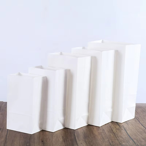 Sacchetti di Carta per Imballaggio Alimentare Resistenti Rivestiti in Cera Bianca per Biscotti Snack Patatine Fritte Pane Vendita all'Ingrosso - Product Image 5