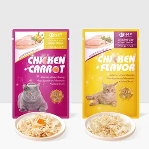 2022 Neuheiten N4P Natural Wet Cat Treats Beutel Katzenfutter in Soße für erwachsene und ältere Katzen