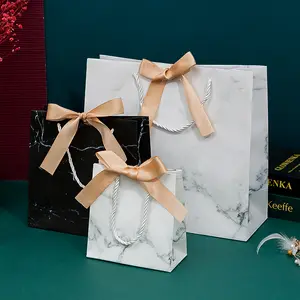 Vielen Dank Geschenk Taschen Bulk mit Griffen Papiertüten Hochzeit Willkommen Gefälligkeiten Tasche für den Einzelhandel Geschäft Kraft papier Karton Verpackung