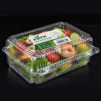 Boîtes jetables en plastique transparent PET XIEFA pour fruits, gâteaux, biscuits, légumes, type de processus de thermoformage