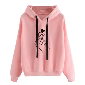Autumn and winter new loose casual print hooded women's sweater multi-color women's wholesale