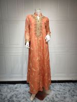 Abaya CY191 pour femmes, robe musulmane, broderie appliquée, robe de Dubaï, caftan marocain, robe de soirée pour femmes musulmanes
