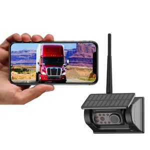 Caméra de sécurité sans fil wifi pour camion alimentée par aimant solaire connexion wifi téléphone App caméra de bord de camion enregistreur caméra dvr pour camion