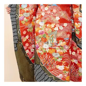 Japanese traditional beautiful goshodoki beachwear hotel quilted kimono