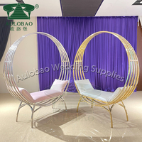 Chaise de banquet de style moderne en forme de cage à oiseaux, chaise de salle à manger en acier inoxydable doré, chaise royale d'hôtel, chaise de mariage