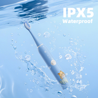 Brosse à dents électrique étanche IPX5 pour enfants, à piles, design intelligent et ludique, pour un brossage quotidien à la maison des enfants de 3 à 13 ans